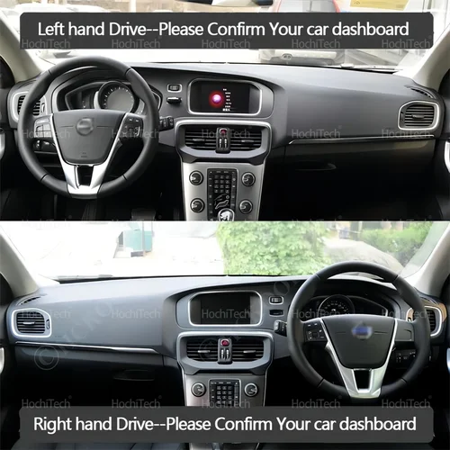 Imagen 2 del producto Cubierta para salpicadero de coche, alfombrilla para salpicadero para Volvo V40 2013 ~ 2019, cojín para sombrilla, protector solar antideslizante, accesorios Anti-UV LHD RHD