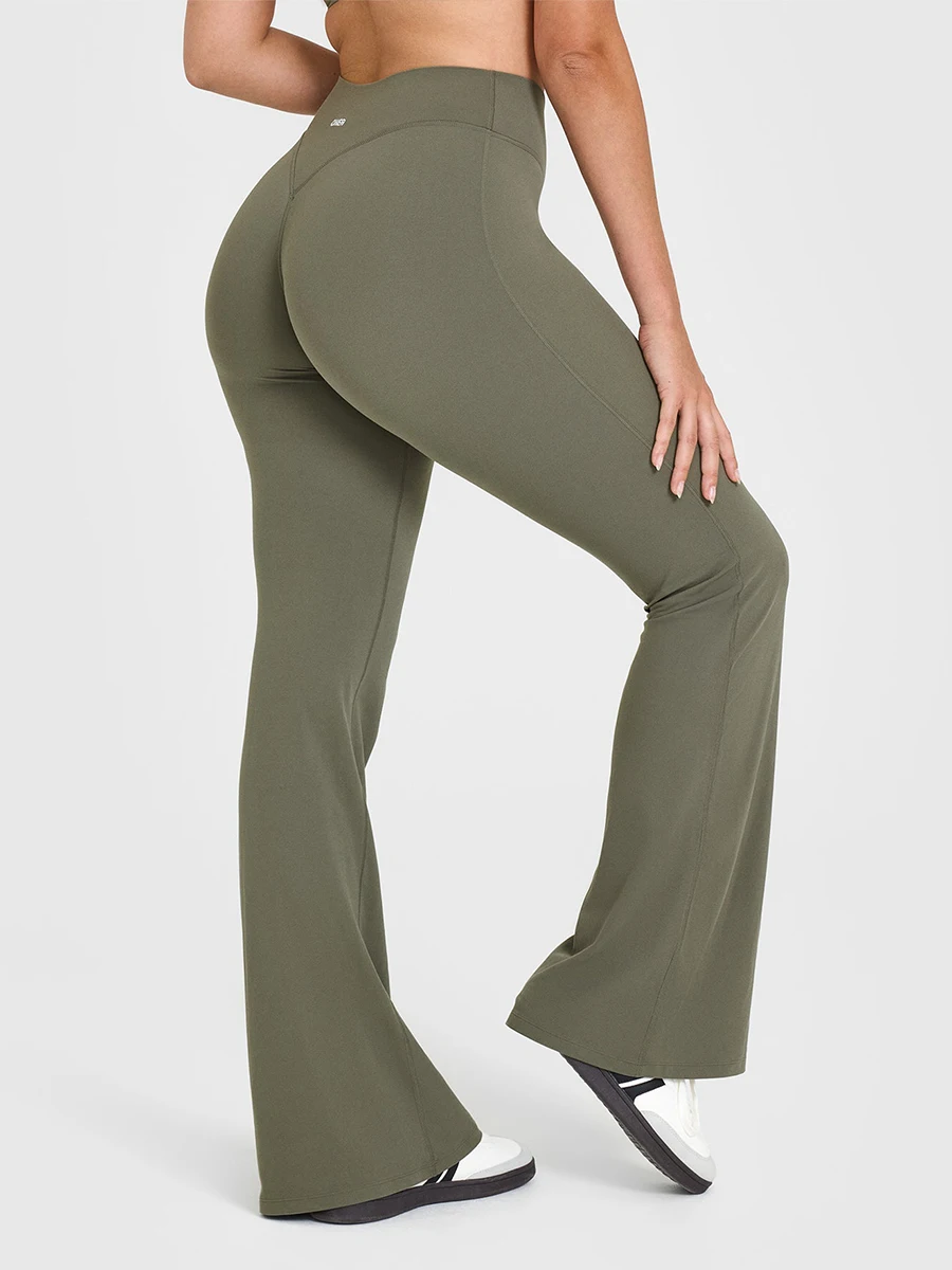 Uitlopende leggings Rechte pijpen leggings Dames Wijde pijpen Yoga Ademende fitnesskleding Veelzijdige casual broeken - afbeelding 2
