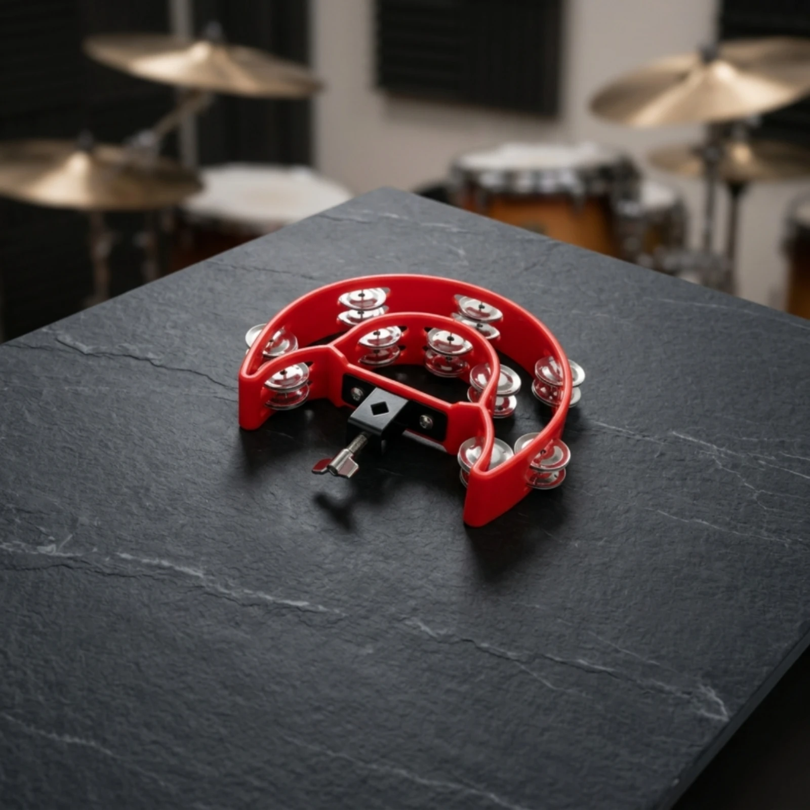 Percussion Accessory Set Metal Bell Shaker with Clamp Percussion Mounting Bracket Loud Tambourine Sturdy for Percussionists