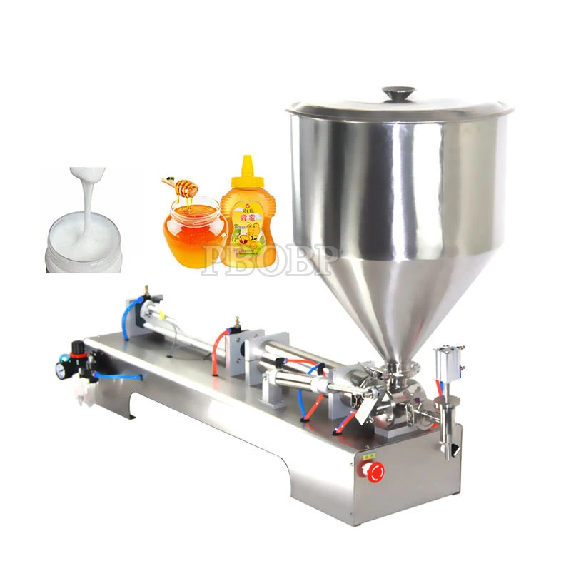 

Piston Shampoo Cosmetic Lotion Small Bottle Honey Semi Automatic Horizontal Pneumatic Liquid Paste Filling Machine Price