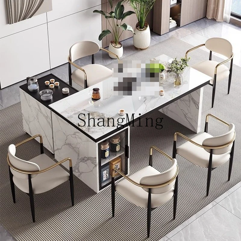 SM slab tea table modern light luxury household small tea table balcony office tea table and chair