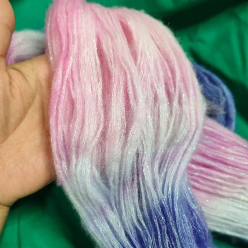 200g/set Medium Chunky Shiny Mohair Yarn for Knitting Sweaters Vest Scarf Shawl Coats DIY Hand Dyed Warm Soft Comfortable Thread
