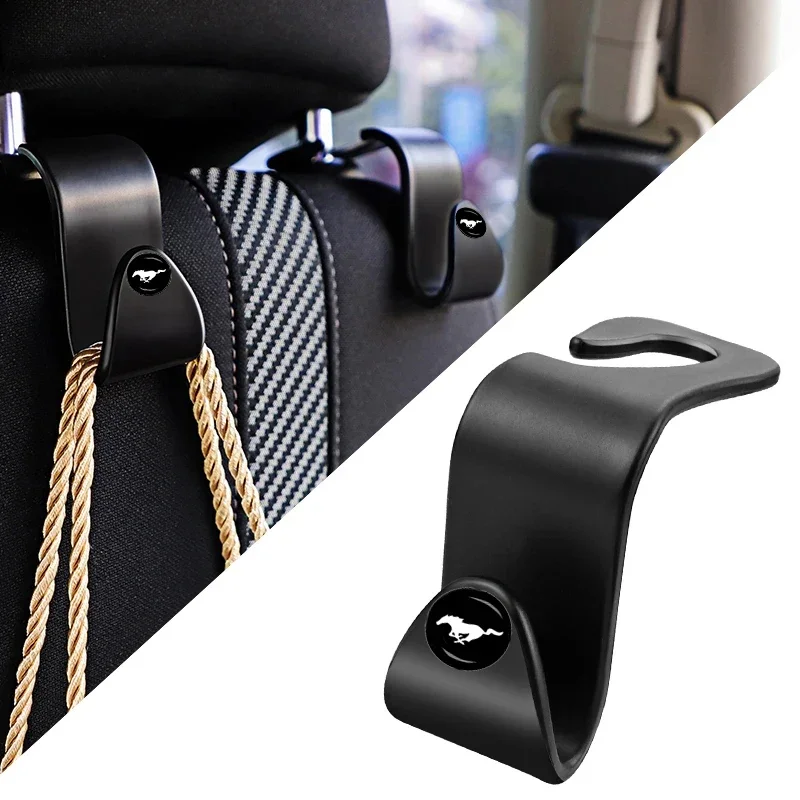 

2Pcs Car Seat Headrest Hook Storage Hanger Interior Accessories For Ford Mustang SHELBY GT 500 350 2012 2015 2016 2017 2018 2021