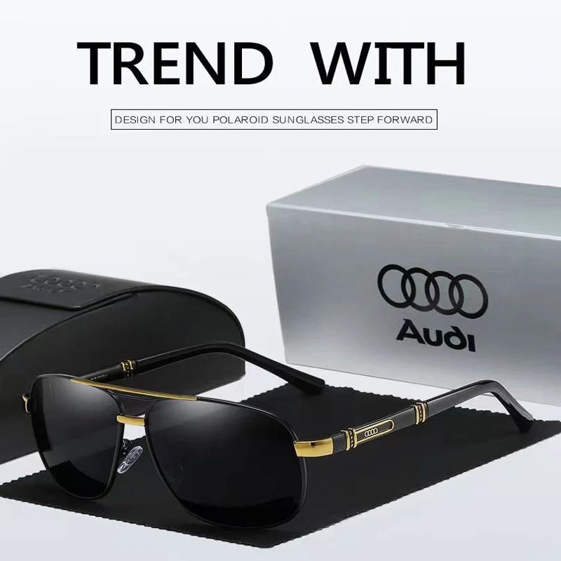 For Audi A4 A6 A8 Q5 Q7 High end luxury men driving polarized sunglasses, brand luxury anti glare, men and women Driver goggles