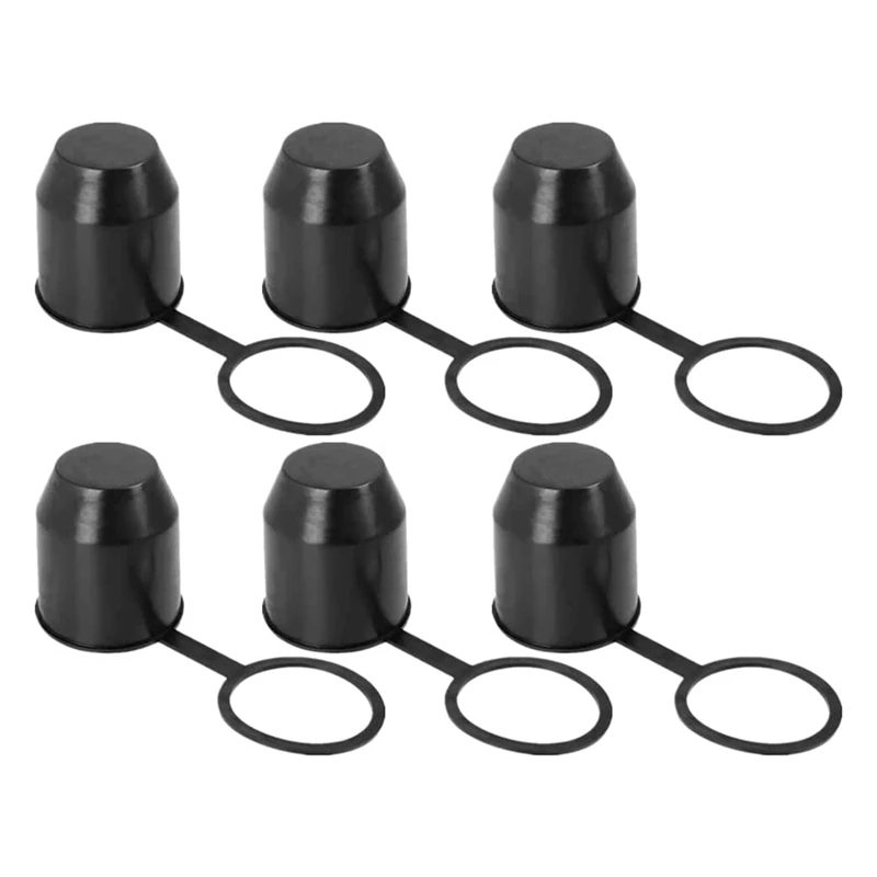 

6Pcs Trailer Ball Cover With Snap Ring Trailer Ball Head Cover Trailer Hitch Ball Head Cap For Trucks RVS SUVS Cars