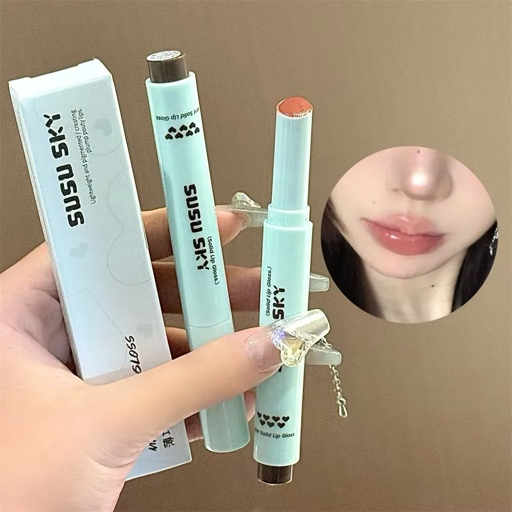 4 Colors Non-Sticky Lip Gloss Stick Hydrating Water Light Lip Balm Glass Shine Lipstick Tint Makeup