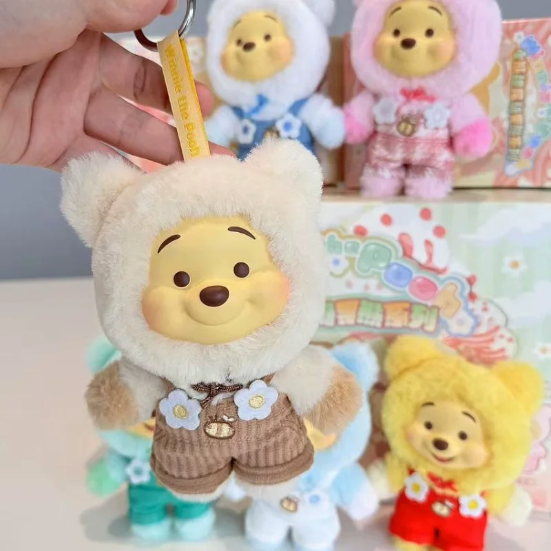 

New Winne The Pooh Blind Box Keychain Cute Bag Pendent Vinly Candy Bear Doll Handmade Pendant Children Gift Ornament Bear Toy