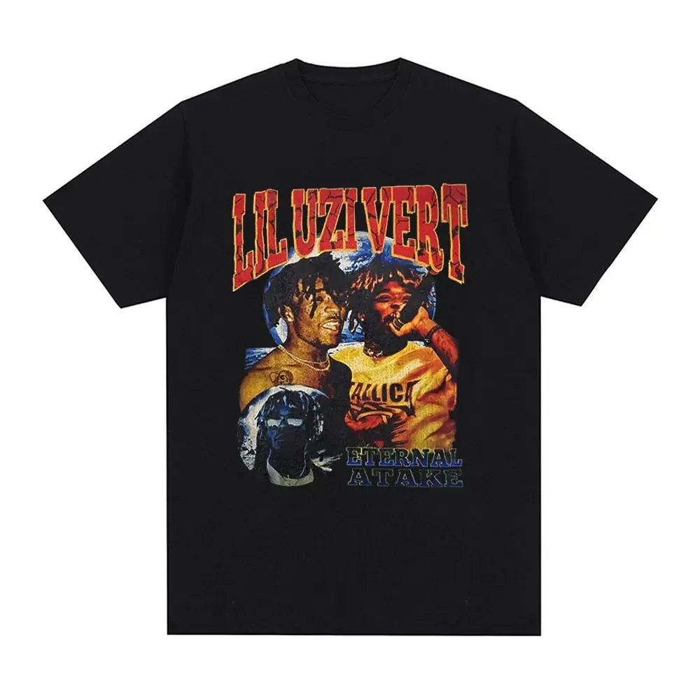 Rapper Lil Uzi Vert T-shirt Music Album Eternal Atake Graphic T Shirt Men's Hip Hop Vintage Short Sleeve Oversized T-shirts Tops