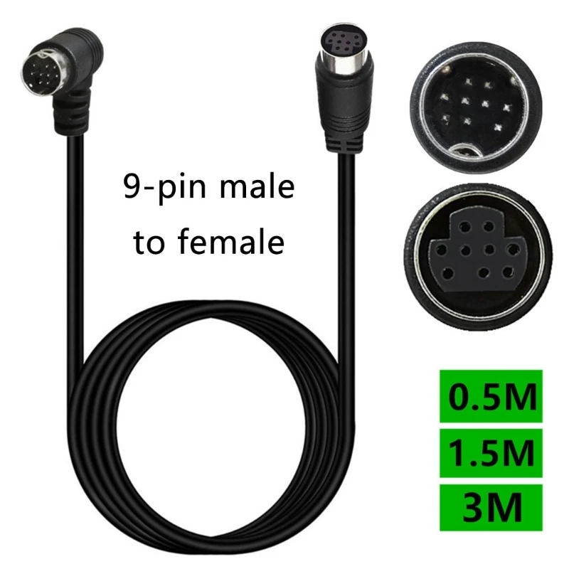 066a s Video Mini Din 9pin nam sang nữ cáp video để giám sát và máy chiếu