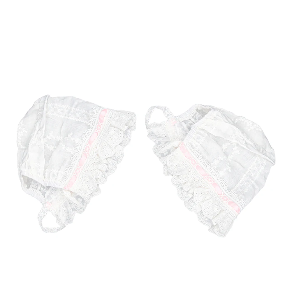 

2pcs Newborn Fetal Cap Baby Hats Adjustable Soft Cotton Beanies Breathable Infant Bonnets for Girls Toddlers Festival Daily Wear