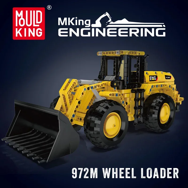 Mould King 17084 Technical Car Toys The 972M Wheel Loader Building Block Assembly Enginerring Truck Brick Kids Christmas Gift