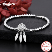 Andara 925 Sterling Silver Bracelet Dream Catcher Fashion Pop Bracelet For Women Charm Jewelry Engagement Gift