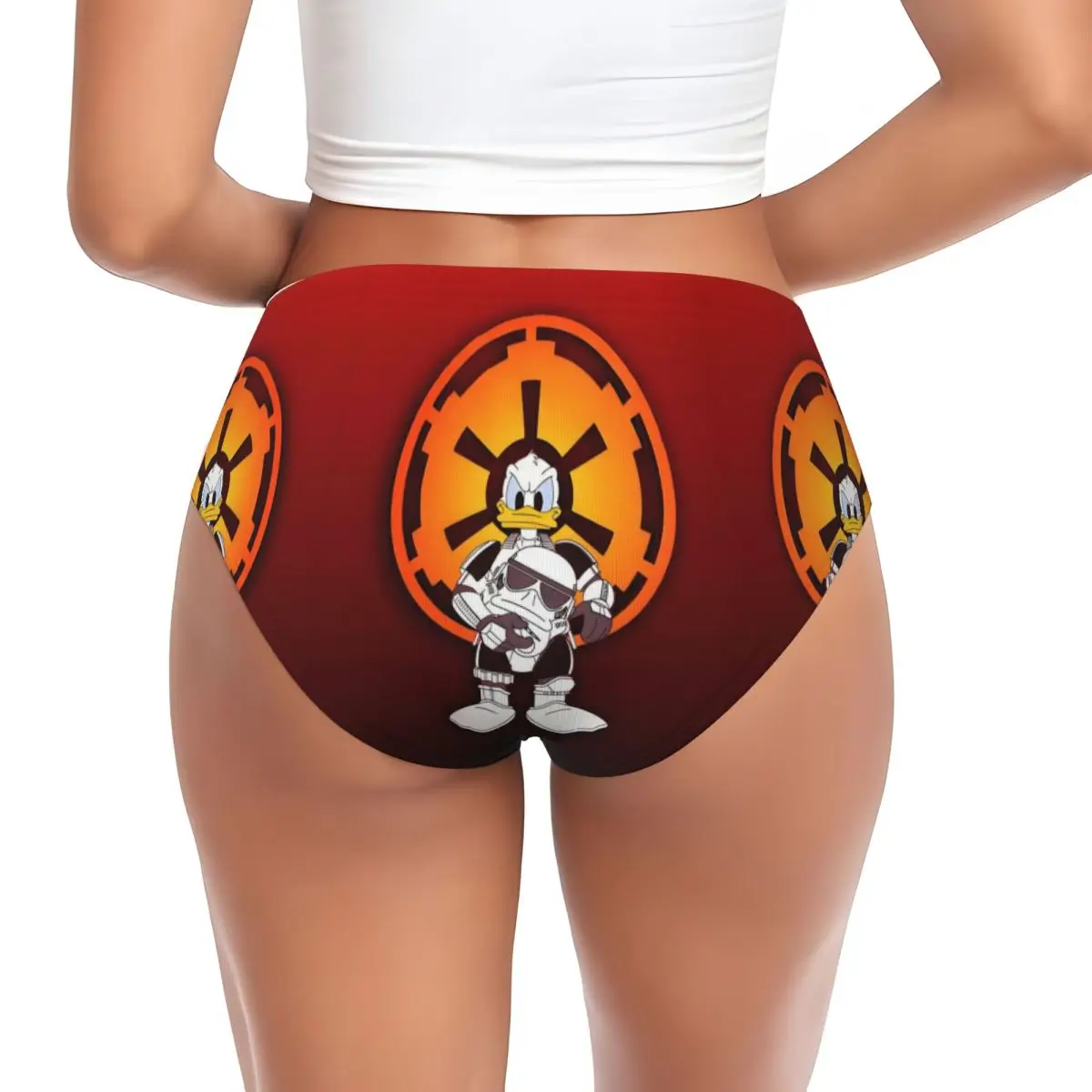 Custom Womens Donald Duck Animes การ์ตูนกางเกงชั้นในหญิงยืด Mangas ชุดชั้นในกางเกง
