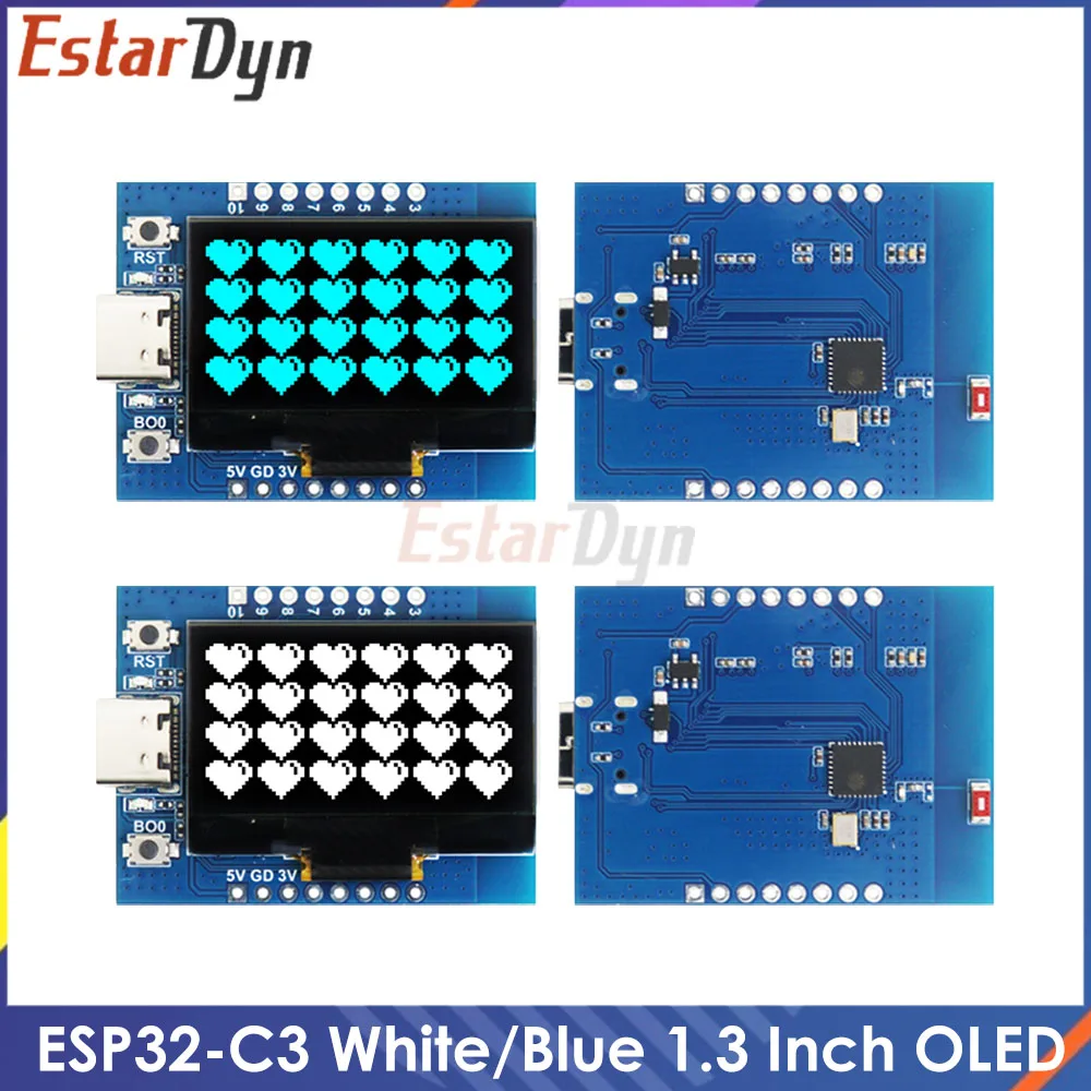 ESP32-C3 IoT Board 1.3 Inch OLED Display WiFi Bluetooth Ceramic Antenna Microcontroller Module for Smart Home ESP32-C3