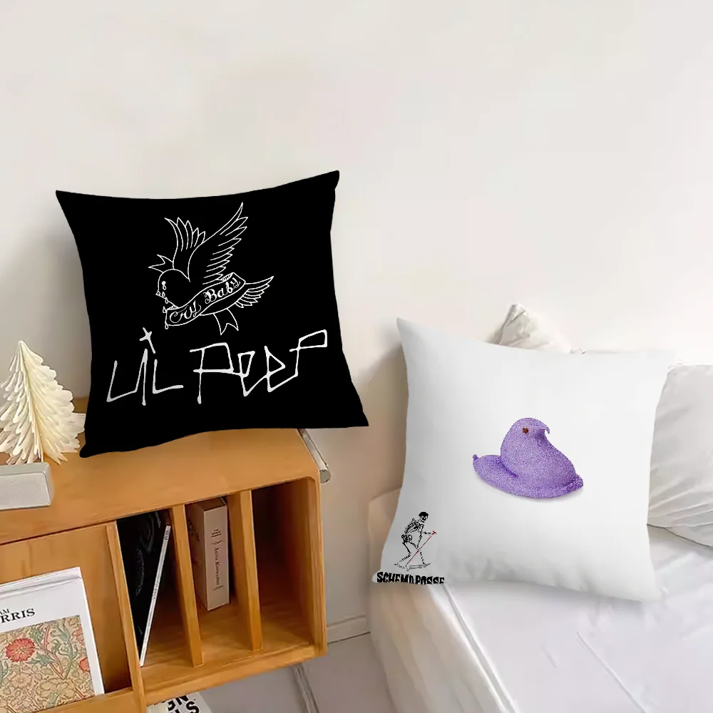 Lil Peep Rapper Pillow Case Living Room Headboard Bedroom Office Cushion Cushion Sofa Nap Time