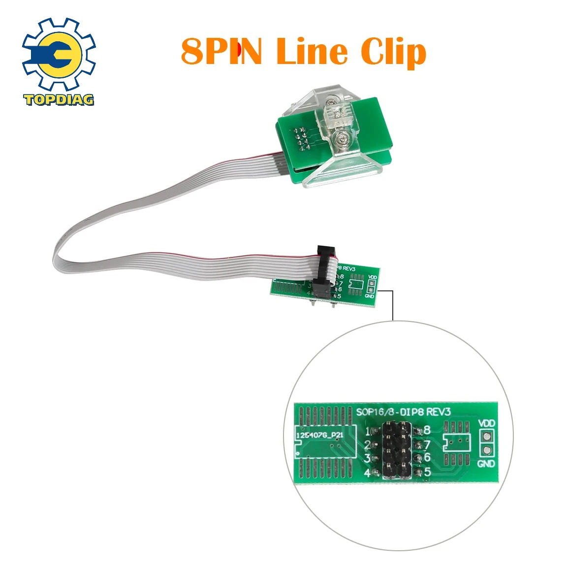 8Pin FEM BDC Eeprom Adapter for XPROG Adapter Soic8 Sop8 Sest Clip Socket for IProg Orange XPROG CG PRO VVDI Prog UPA V1.3