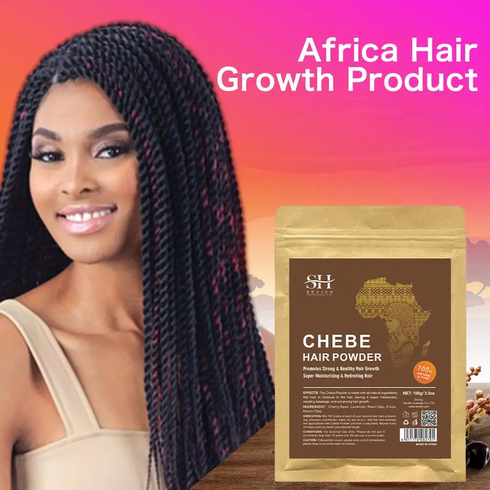 Polvo de Chebe de Nigeria 100% Natural, ingrediente para el cabello superrápido de África, artesanía Local con Sevich Regrowth Anti Modern F1P5