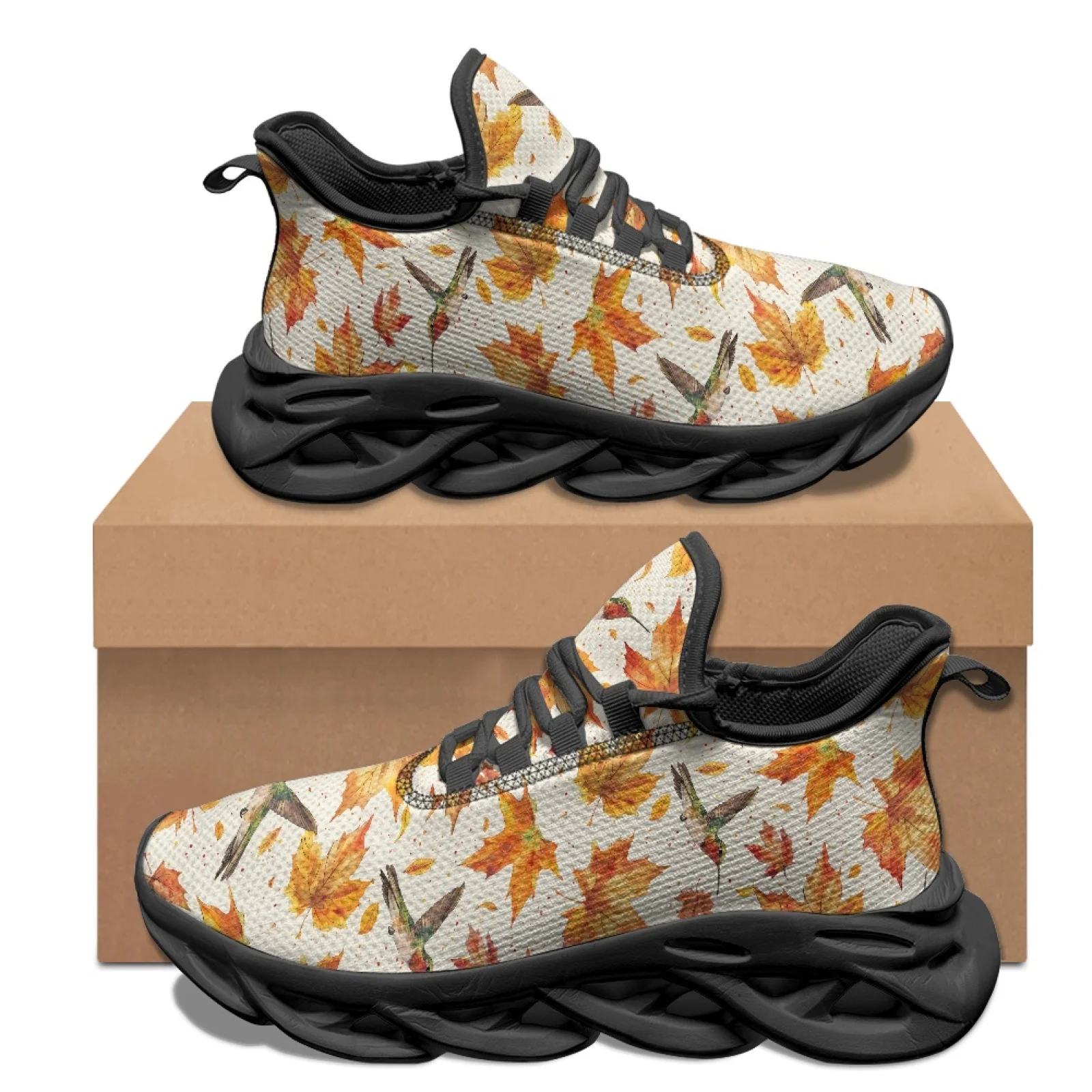 PENSTROLL PENSTROLL Bird Maple leaf Non Slip Athletic Sneakers for Men Mesh & EVA New Trend Sports All Season view 2