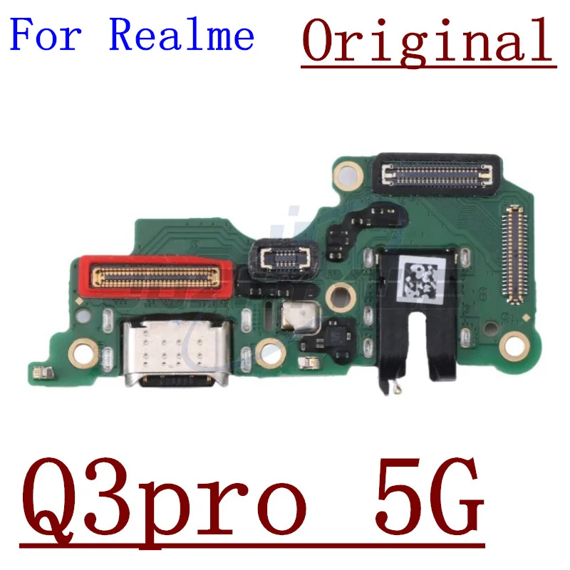 Original USB Charging Port Dock Plug Connector Charger Board With Microphone For OPPO Realme Q3 Q3i Q3t Pro V11 V13 V15 V20 V25