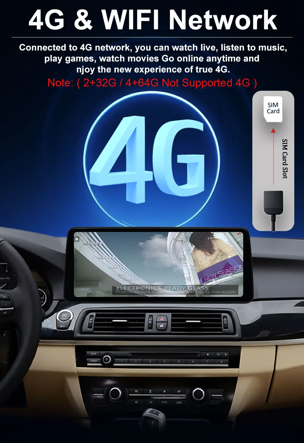 Android 16 Kabelloses Carplay Autoradio Multimedia-Player für BMW 5er F10 F11 2010 - 2017 CIC NBT System QLED Bildschirm GPS WLAN – Detail 11