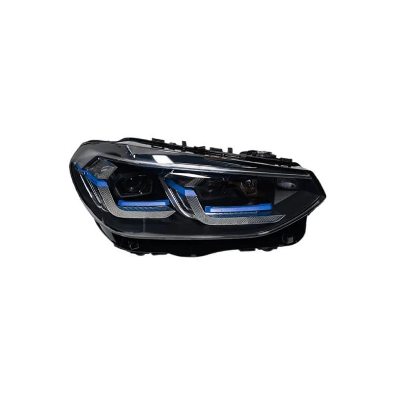 

LED Headlight For BMW X3 G01 G08 2018-2021 Modified Smoked Lens Dual Color With Blue Accents Turn Signal Front Light Assembly