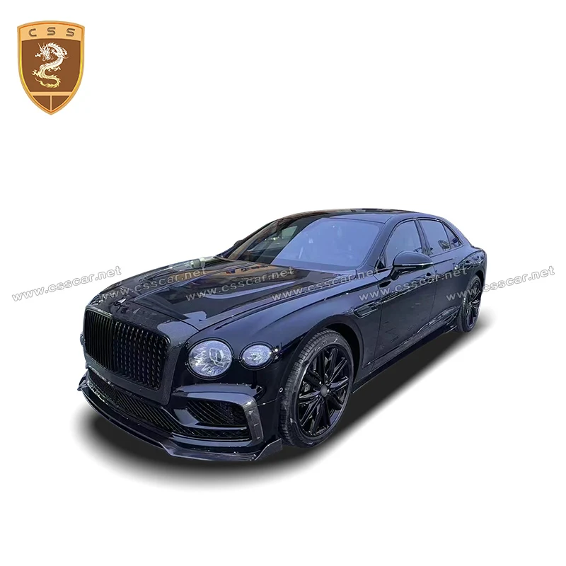 New MSY Style Upgrade Carbon Fiber Original Car Grilles Mesh for Bentley Flying Spur Racing Grid Auto Replace Tunning Accessory - view 3