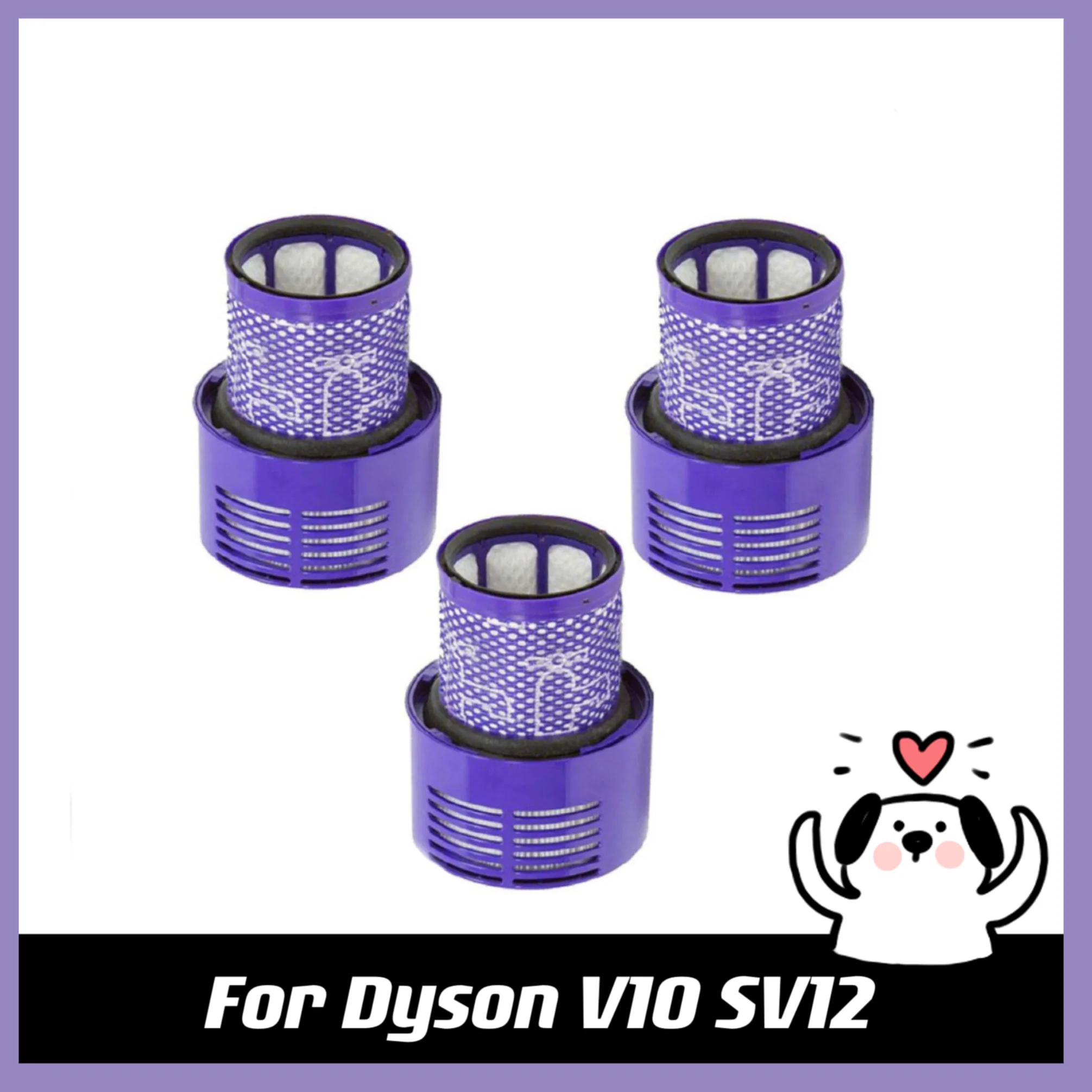 Washable Big Filter Unit For Dyson V10 Sv12 Cyclone Animal Absolute Total Cordless Vacuum Cleaner, Replace Part