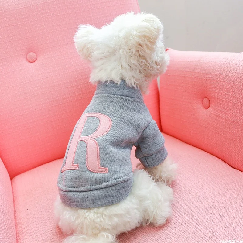 PETCIRCLE Dog Clothes Letter R Sweatshirt Hoodie Fit Small Dog Puppy Pet Cat Spring/Autumn Pet Cute Costume Pet Clothes Coat