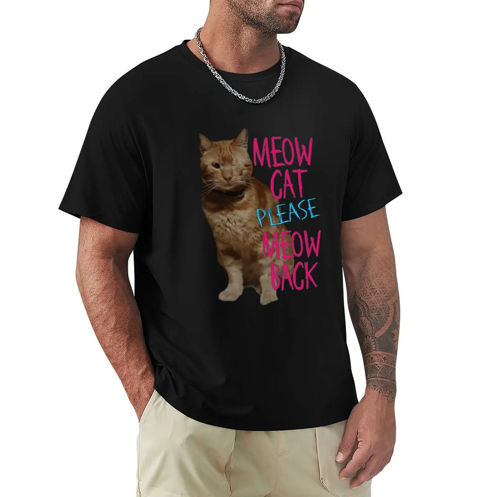 

Eurovision 2024 Baby Lasagna - Meow Cat Please Meow Back T-Shirt Soft Cotton Print T-Shirt