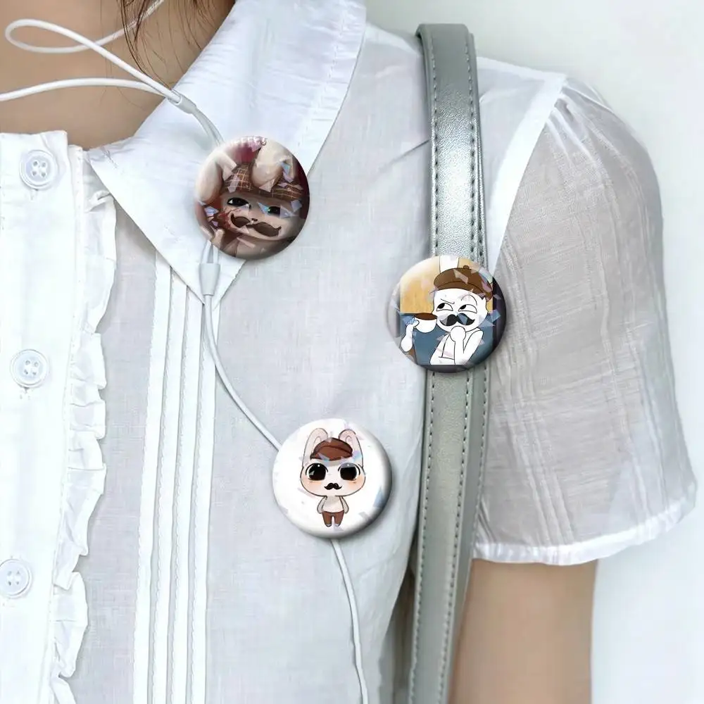 Game Animal Hospital Barney 25mm 32mm 44mm 58mm 75mm Brooches Badges Pins for Accessories