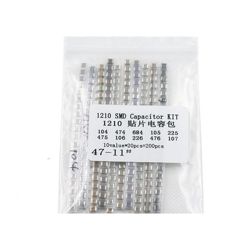 Capacitors Kit SMD Capacitor Sample Book  0402 0603 0805 1206 Chip Assortment Pack 16/36/50values 20 50 pcs