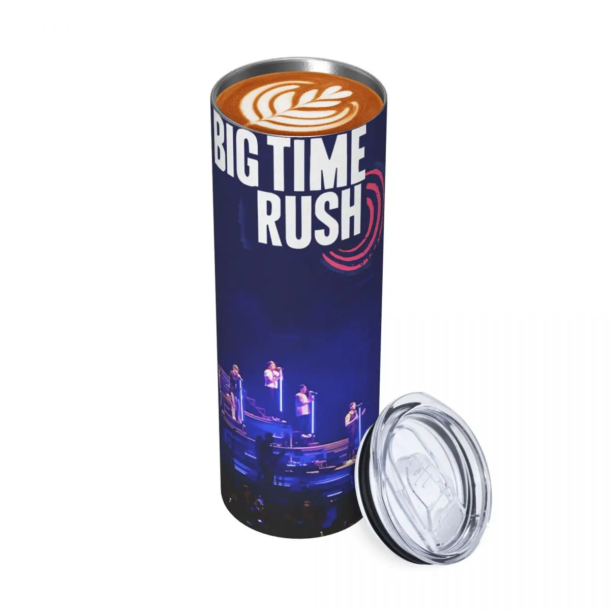 

Big Time Rush BTR Band Music Стакан из нержавеющей стали с вакуумной изоляцией, термохолодная чашка, соломинка с крышкой, 20 унций