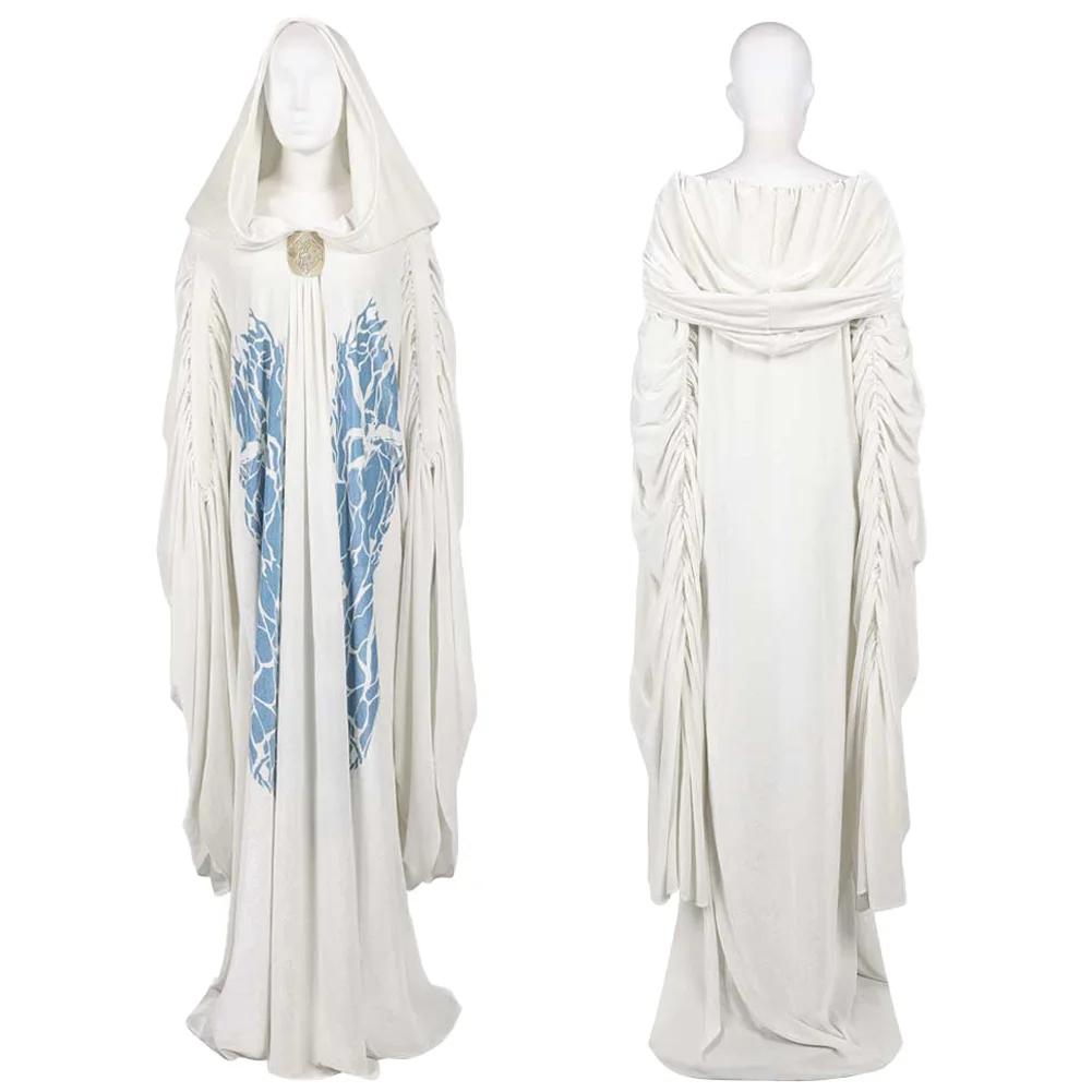 Padme косплей Amidala белый плащ фильм космическая битва костюм для ролевых игр для женщин женский Хэллоуин карнавальные наряды для вечеринок платье