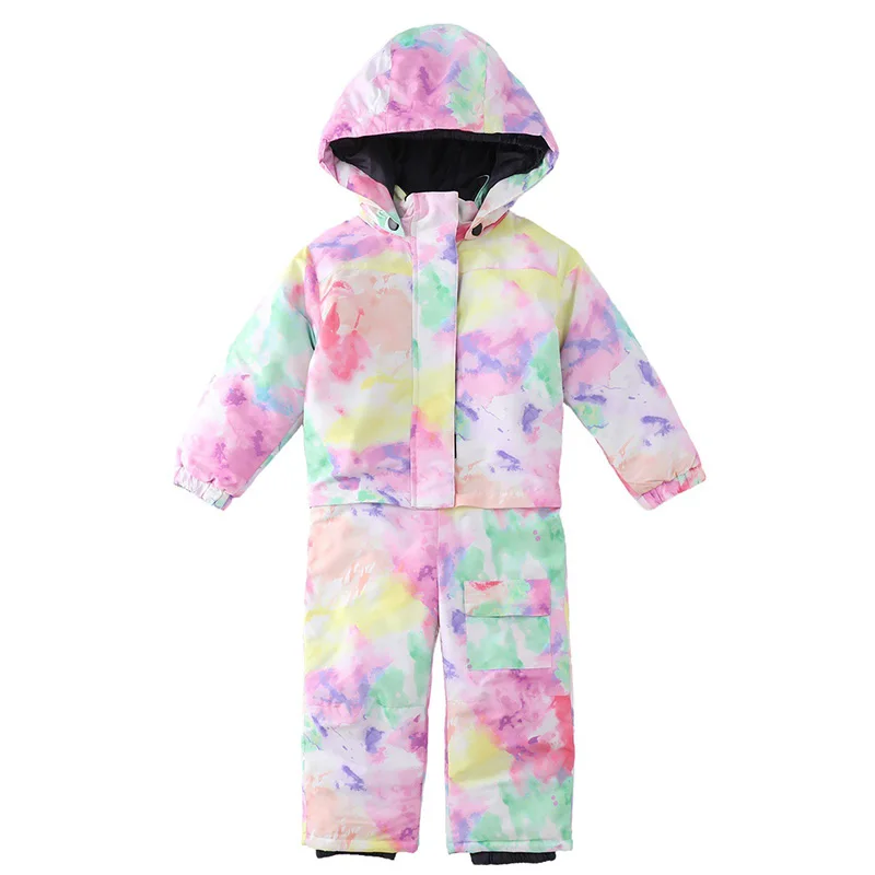 

Waterproof Cotton Thick One-Piece Ski Suit For Adults Children Trade Tailored For Single Children Plus Size Kids Ski Overall