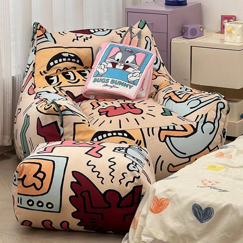 Cheap Frameless 1 Person Convertible Compressed Puff Bean Bag Pouffe Live Corner Filling Puffs Asiento Almacenamiento Furniture