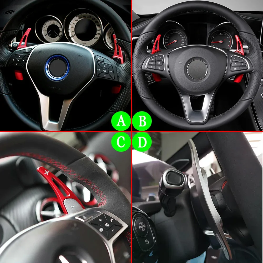 Voor Mercedes Benz AMG A45 C63 CLA45 GLE GLA CLS GLS W205 W213 EQC Auto Stuurwiel Paddle Shift Extension Shifter DSG Stickers