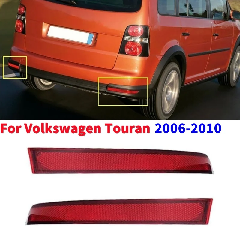 

1/2Pcs Car Red Rear Bumper Reflector Brake Lamp for Volkswagen Touran 2006-2010