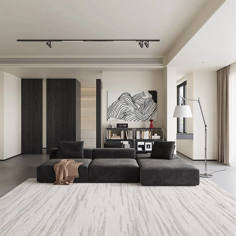2026 Custom Luxury Modern Floral Plush Living Room Carpet Cotton Non-Slip & Washable Eco-friendly 15MM Thick Fluffy Homepromote
