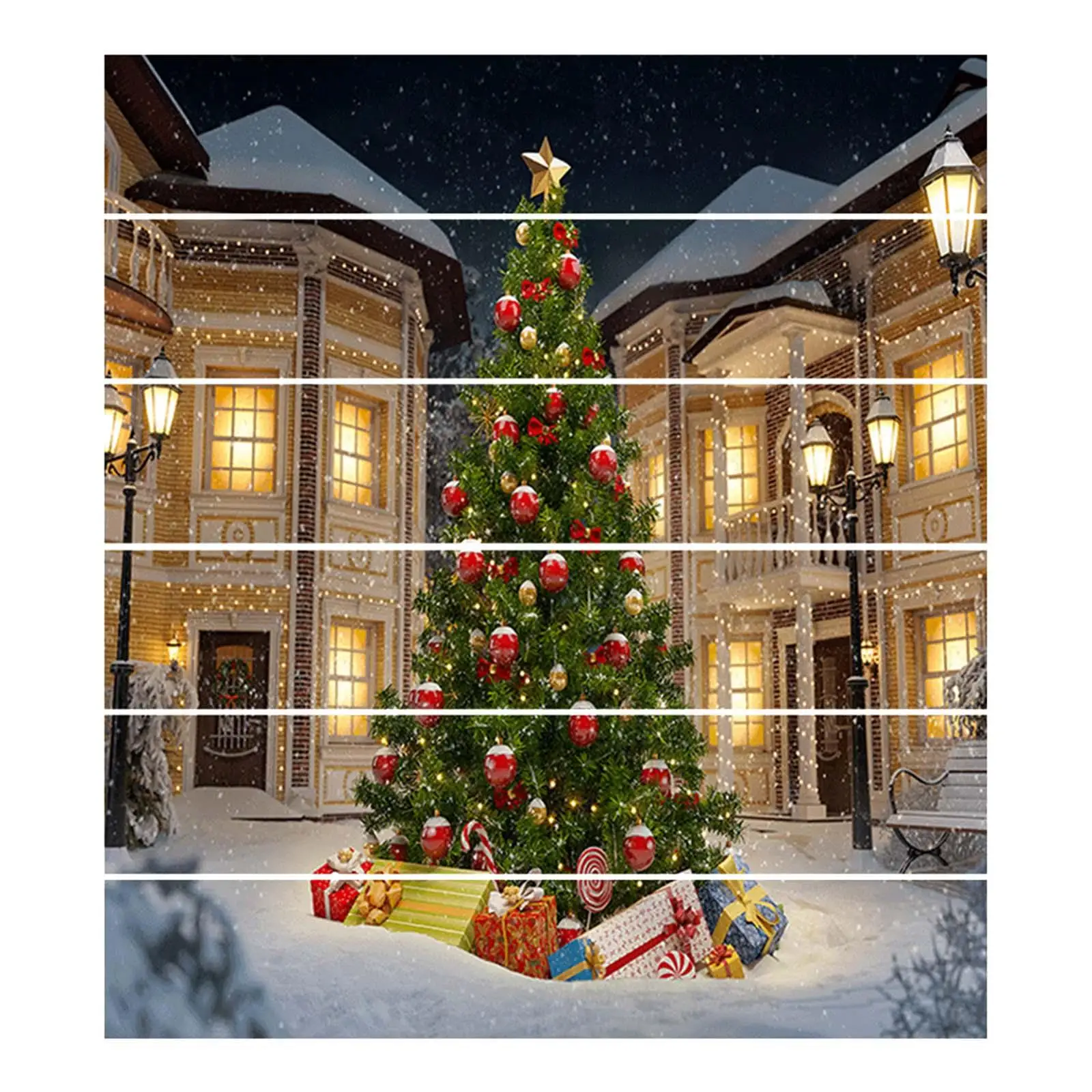 6Pcs Christmas Stairs Stickers Stair Stickers for Christmas Gifts Home Decor