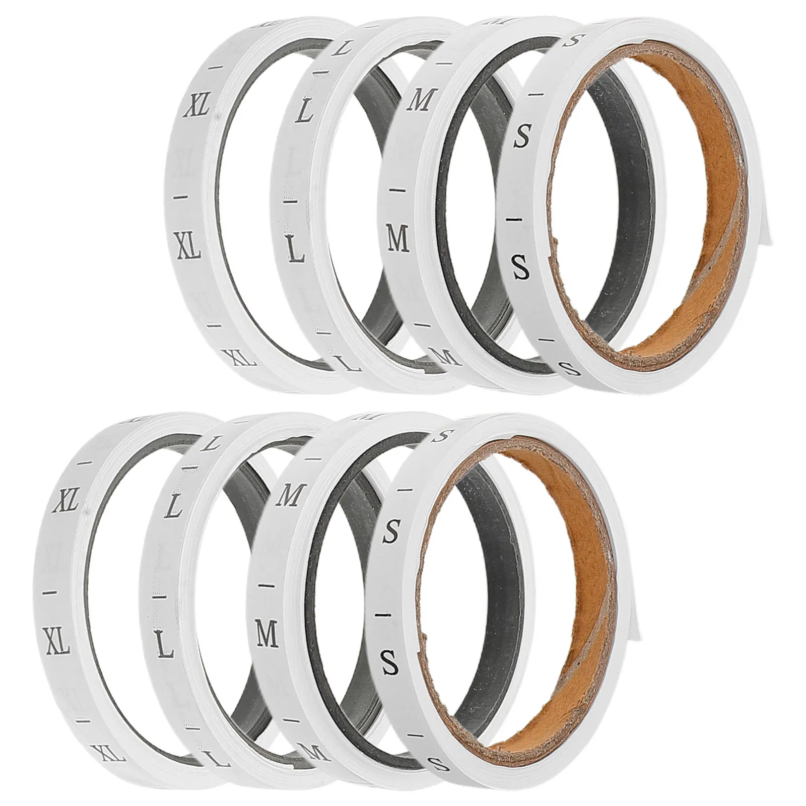 

Набор из 8 тканевых этикеток для одежды с размерами S-XL: маркировка размеров для футболок, юбок, брюк, для стирки