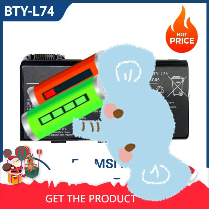 

High-quality BTY-L74 BTY-L75 49Wh 11.1V Laptop Battery for MSI MS-1682 A5000 A6000 A6200 A6203 A7005 A7200 CR500X CR600 CR610