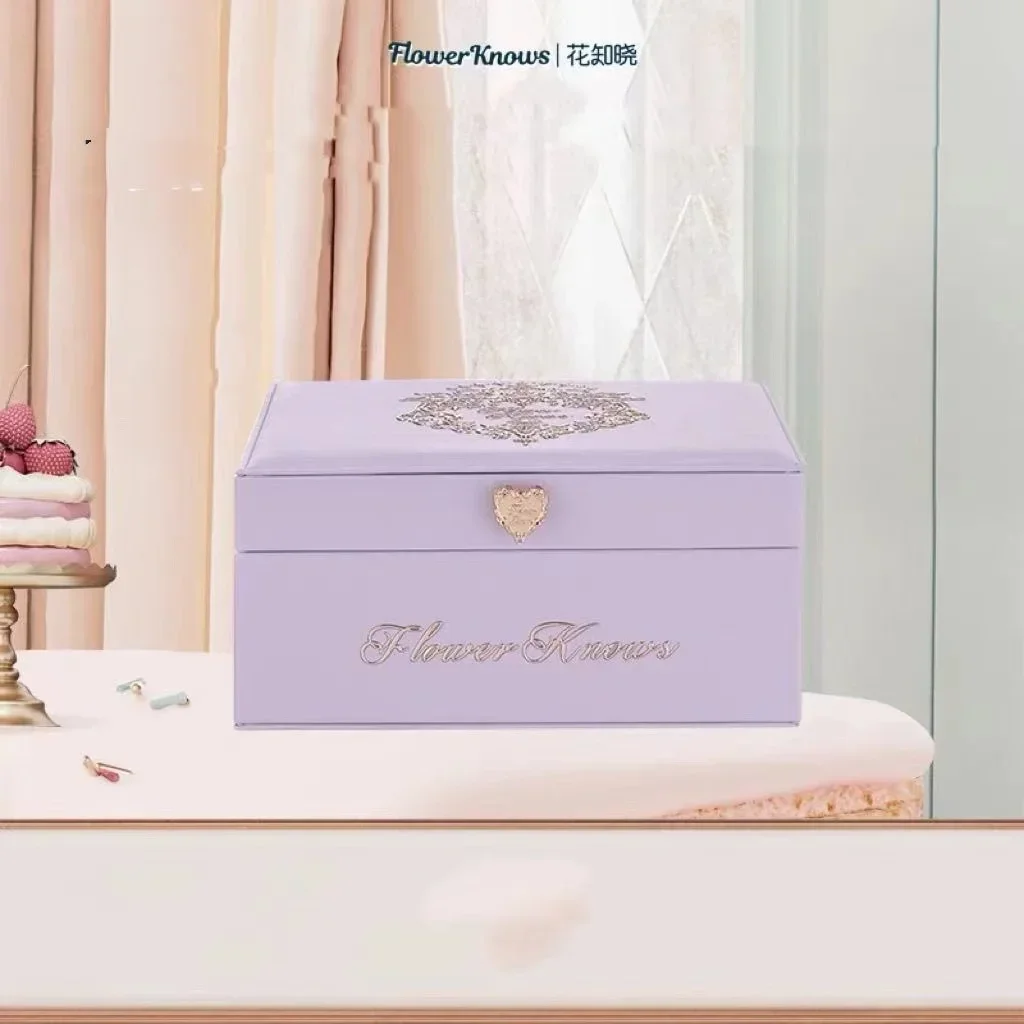 

Flower Knows Cosmetics Storage Box Limited Edition Strawberry Rococo Violet Jewelry Empty Box