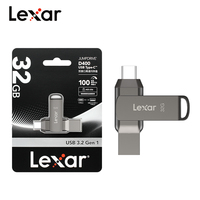 Lexar D400 Metal USB 3.1 Pen Drive 2-in-1 Type-C USB A flash drive 32GB 64GB 128GB 256GB Max 130Mb/s Flash U Disk for Phone PC