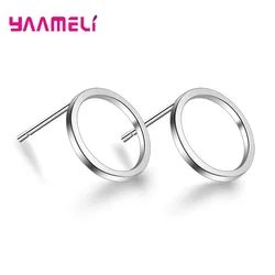 Minimalist Fashion Triangle Round Square S925 Sterling Silver Stud Earrings Party Gifts For Women Good Quality Jewelry Wholesale