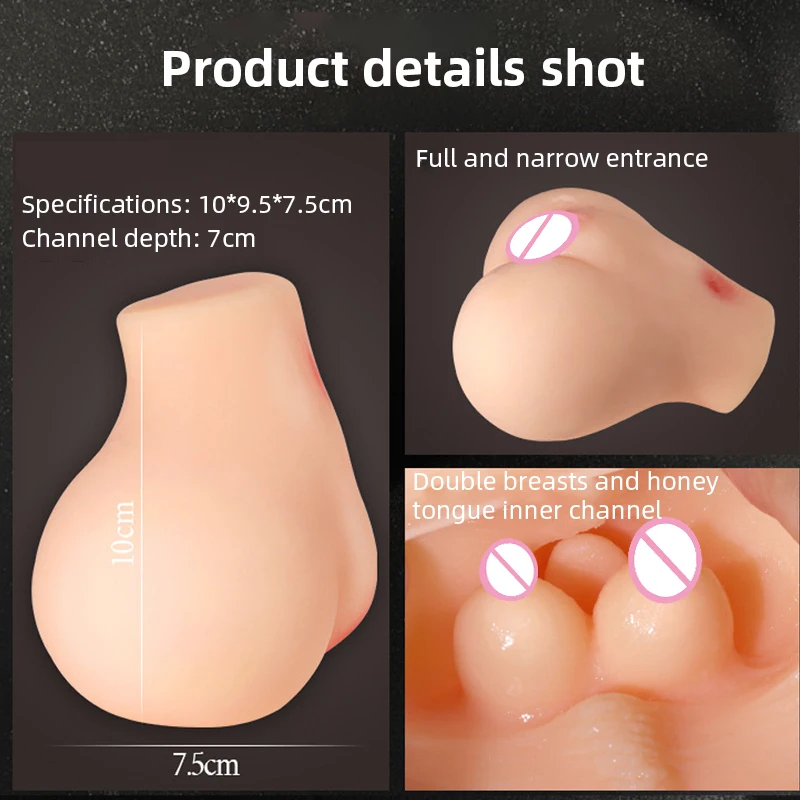 Realistic Vagina Male Masturbator Cute Little Butt Vagina Pocket Pussy Double Breasts Honey Tongue Channel Sex Toy For Men view 5