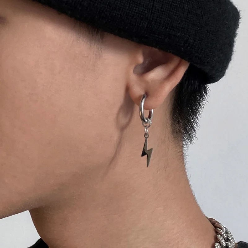 Pendientes punk de hip-hop, accesorios de joyería de moda para hombres y mujeres jóvenes