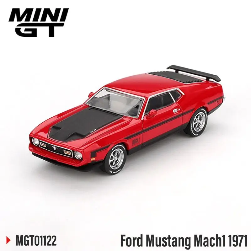 

MINIGT 1122 1:64 Ford Mustang Mach1 1971 Alloy Diecast Car Model Collection Gift
