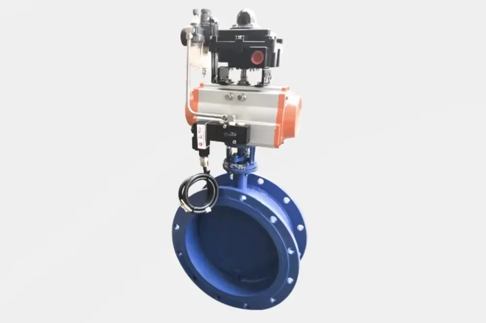 DN50 Pneumatic Wafer Type Explosion-proof Flange Butterfly Valve Stainless Steel Q641X-16Q On-off Flow Control Valve