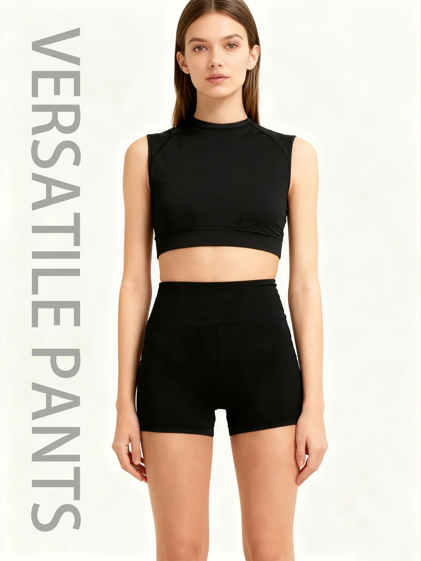 Women running shorts high stretch, exercise gym fitness shorts, high waist belly control not to see through