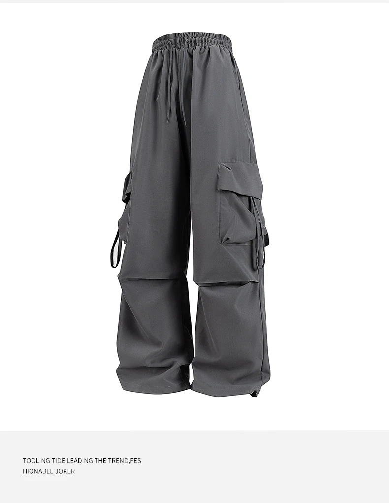 Frauen Cargo Hosen Mode Lose Bequeme Atmungsaktive Leichte Mehrere Taschen Cargo Lange Hosen Fitness Laufen Casual Pan – Detail 16